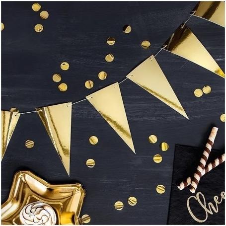 Produktbild Partydeco Wimpel, gold, 2,15 Meter