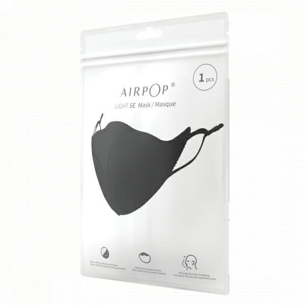 Actual product image AirPop Hygiene mask Light SE 1 piece, black (1 x)