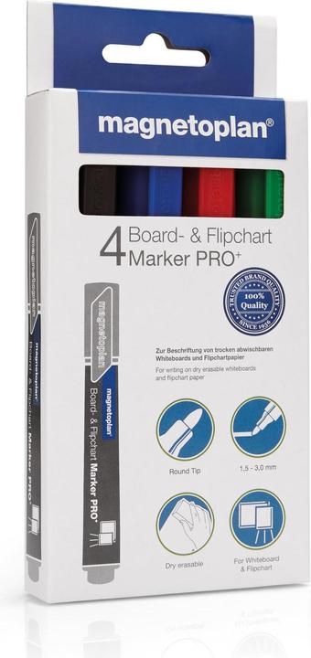 Magnetoplan Marker Pro (Multicoloured, 3 mm, 4 x)
