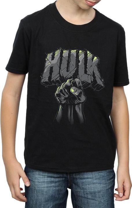 Actual product image Boys Hulk Punch Logo T-Shirt (140, 146)