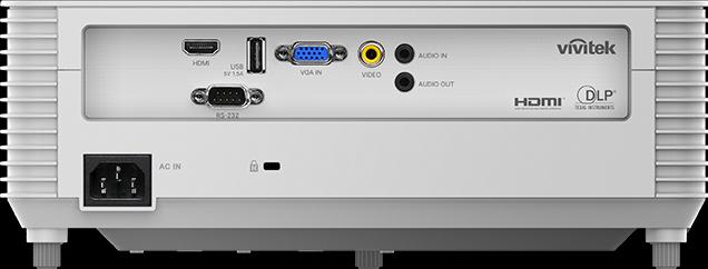 Produktbild vivitek Projektor, 1080p, Lampe 4,000 AL, TR: 1.48-1.62:1 (WUXGA, 4000 lm, 1.48 - 1.62:1)