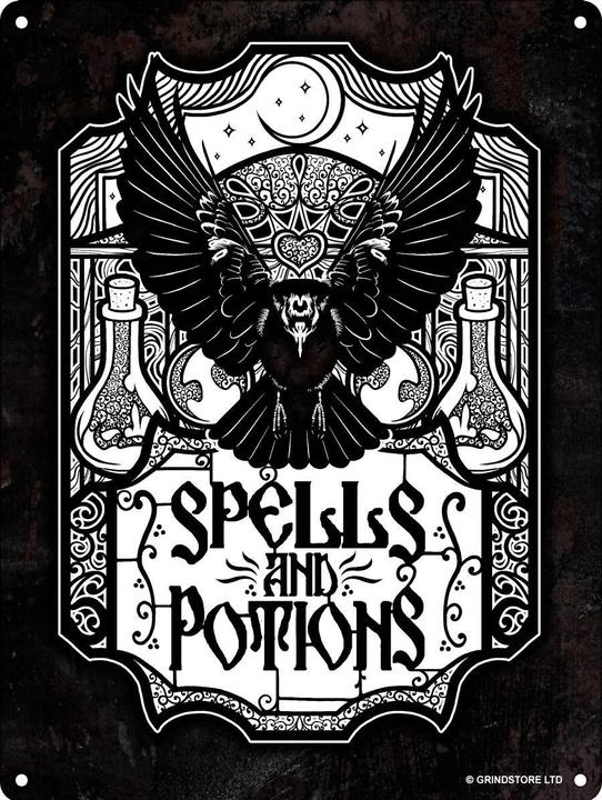 Actual product image Grindstore Mini metal shield Spells & Potions (20 x 15 cm)