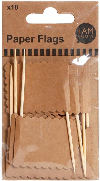 Actual product image I Am Creative Paper flags toothpicks