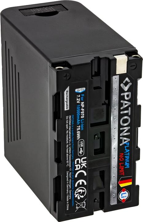 Produktbild Patona Platinum Akku für Sony NP-F970, F960, F950 inkl. Powerbank (Kamera Akku)