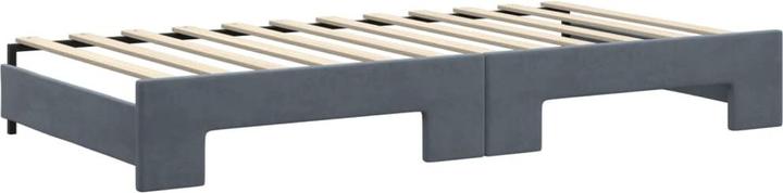 Actual product image VidaXL Tagesbett Ausziehbett Sofabett Gästebett Dunkelgrau 100x200cm Samt (Sofa bed)