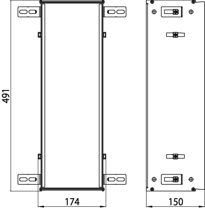 Actual product image Emco Installation frame ASIS f flush-mounted module with 495mm height 491x174x150mm