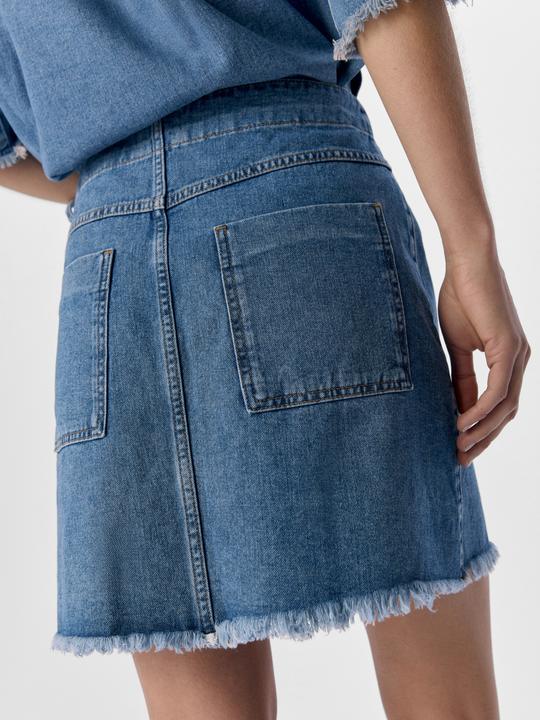 Produktbild Object Denim Wickelrock (L)