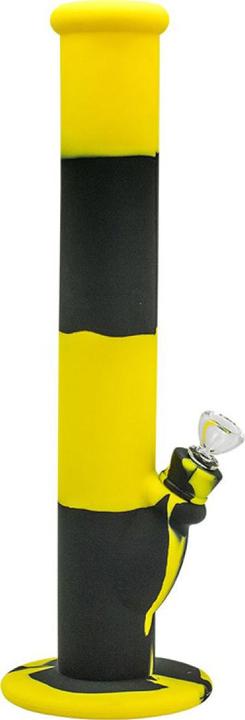 Kulu Silikon Bong Schwarz/Gelb 36cm