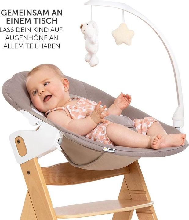 Produktbild Hauck Hochstühle Alpha Move Natur Newborn Set - 5-tlg. Hochstuhl (Hochstuhl)