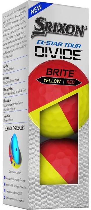 Actual product image Srixon Q-Star T3 Divide yellow/red