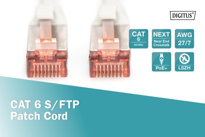 Actual product image Digitus CAT 6 S/FTP patch cord (S/FTP, CAT6, 10 m)