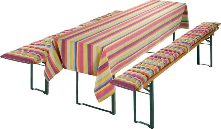 Produktbild Redbest Auflagen und Tischdecke "Streifen" 3-tlg. (90 x 260 cm)