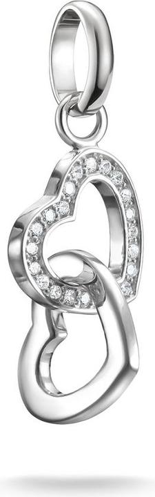 Thomas Sabo Charm-Anhänger verschlungene Herzen Connect Silber (Silber 925)