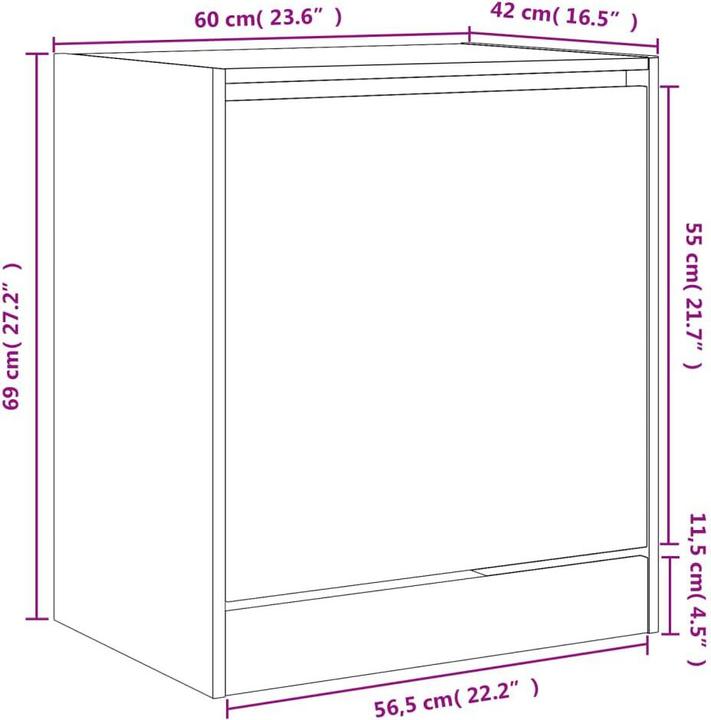 Image du produit VidaXL Jennica (60 x 42 x 69 cm)