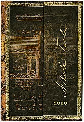 Actual product image Paperblanks Tesla Sketch Of A Turbine Mini day-at-a-time 2020 Diary