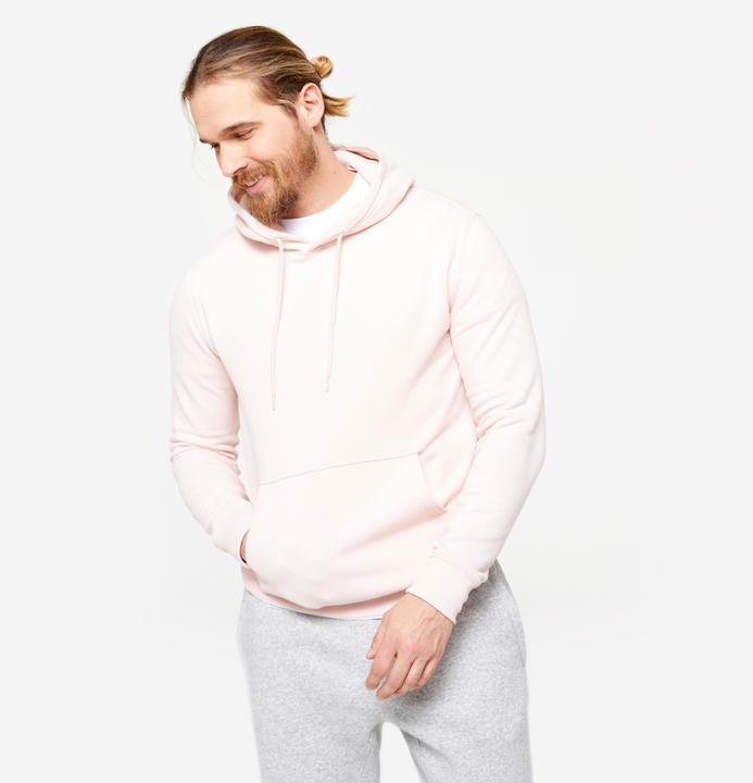Domyos Hoodie Herren warm Baumwollgewebe - rosa