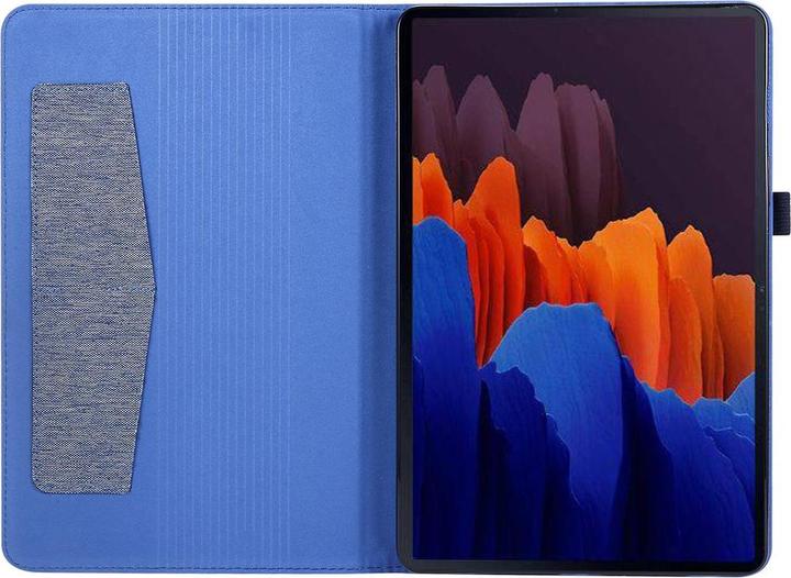 Produktbild König Design Schutz Tablet Hülle für Samsung Galaxy Tab S7 FE Case Cover Tasche Etuis Blau (Galaxy Tab S7 FE)