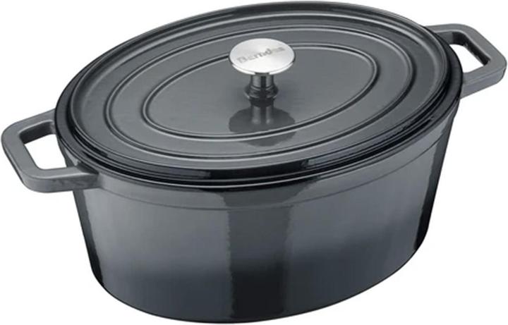 Productafbeelding Berndes Kookpan B.IRON gietijzer ovaal 31 x 24 cm 6 liter zwart INDUCTIE (Braadpan + kasserol, Gietijzer)