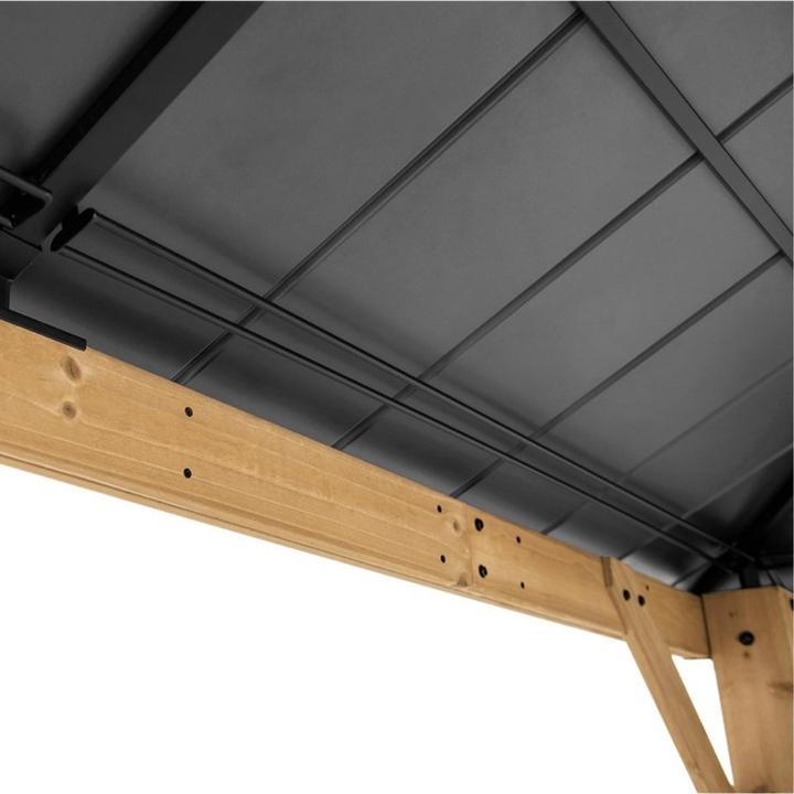 Produktbild Ventaris Montana Pavillon 3.36x3.36m Zedernholz Anthrazit (336 cm, 336 cm)
