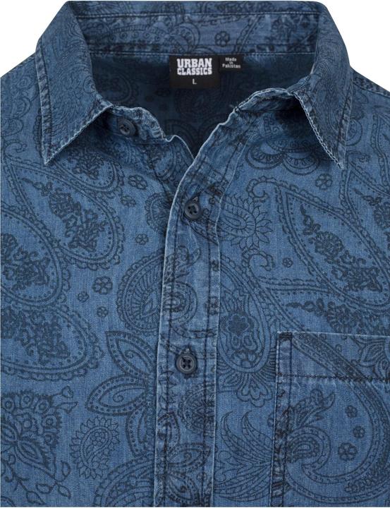 Image du produit Urban Classics Printed Paisley Denim Shirt (S)