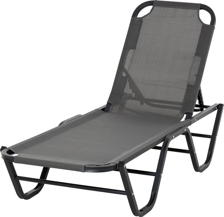 Actual product image Outsunny Sun lounger with adjustable backrest (188 cm)