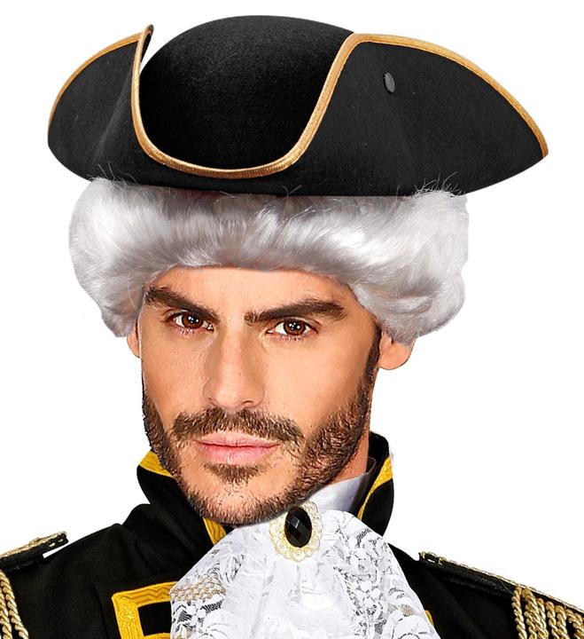 Image du produit Widmann Tricorne Noir avec bord doré en feutre (Taille unique)