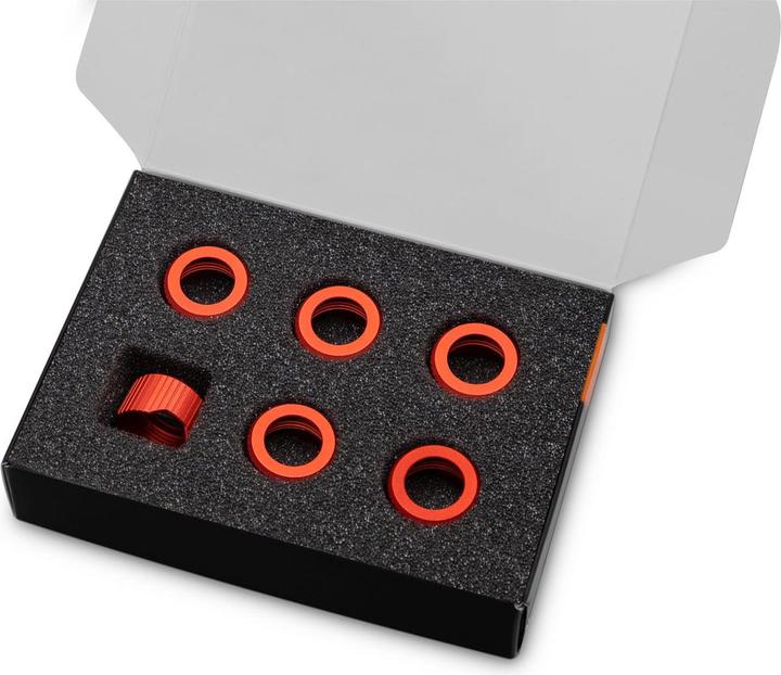 Actual product image EKWB EK-Quantum Torque Compression Ring 6-Pack HDC 12 - Red, Connection,red