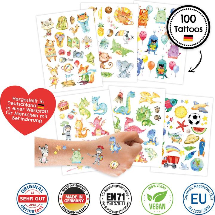 Image du produit Papierdrachen Tatouages pour enfants