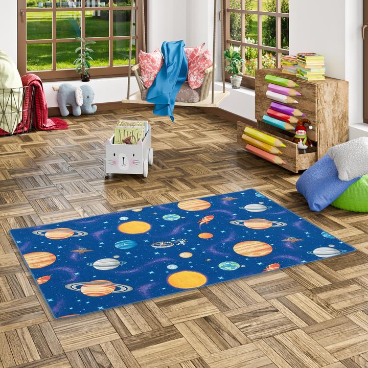 Produktbild Snapstyle Kinder Spiel Teppich Weltall (80 x 200 cm)
