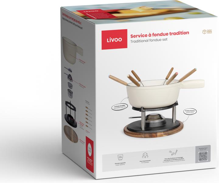 Actual product image Livoo Service à fondue tradition (Cheese fondue)