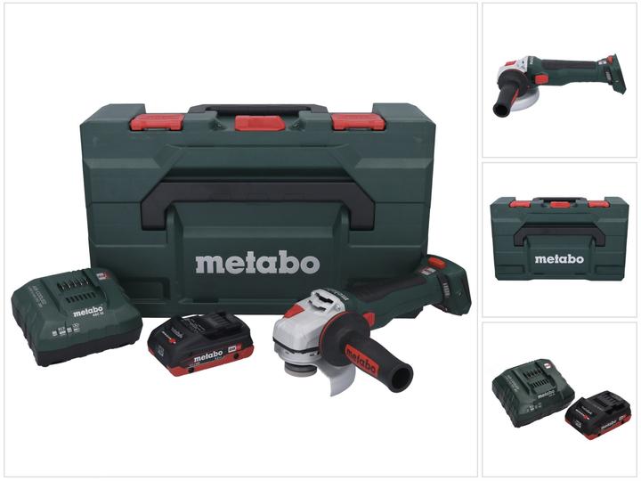 Metabo WB 18 LT BL 11-125 Quick accu haakse slijper 18 V 125 mm Borstelloos + 1x oplaadbare accu 4.0 Ah + (125 mm)