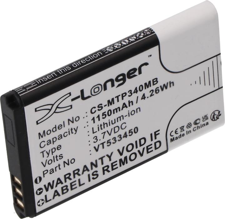 Actual product image AccuCell Motorola Ease 34, Ease 35, Ease 44 battery, replaces the Motorola VT533450