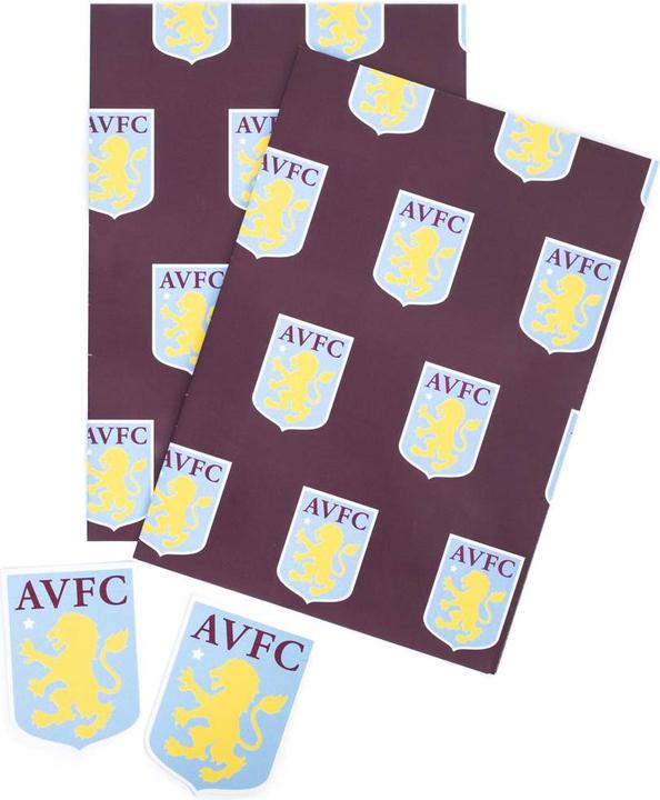 Actual product image Aston Villa FC Text Gift Wrap (Wrapping paper)