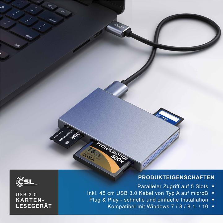 Produktbild CSL USB 3.0 Kartenleser (Micro USB)