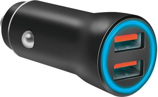 Actual product image LogiLink USB car power supply, 2x USB-A, 10.5 W, black