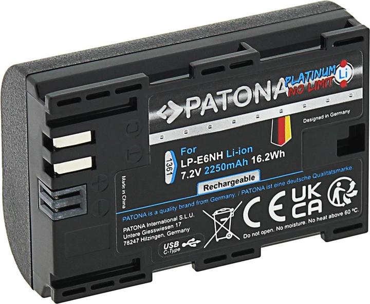 Produktbild Patona Platinum Akku mit USB-C Input Canon LP-E6NH (Akku)