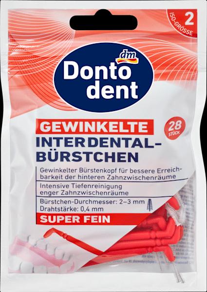 Immagine prodotto dm Dontodent Scovolini interdentali rosa angolati 0,4 mm ISO 2 (28 x, 0.40 mm)