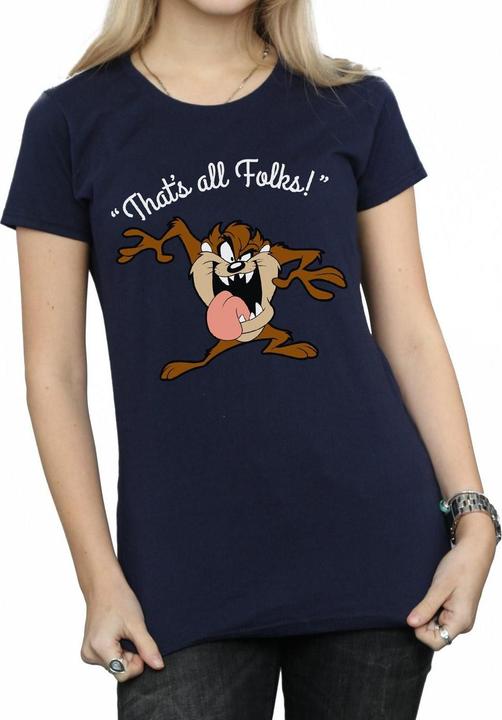 Image du produit Looney Tunes T-shirt en coton Taz pour femmes/femmes That's All Folks (L)