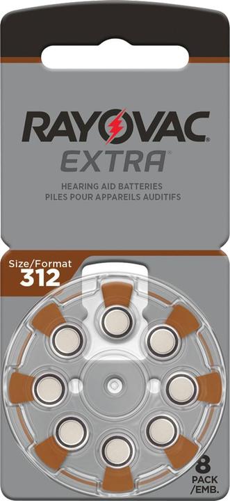 Image du produit Rayovac Batterie Zinc Air 312 (8 pcs, Spécifique à l'appareil, 180 mAh)