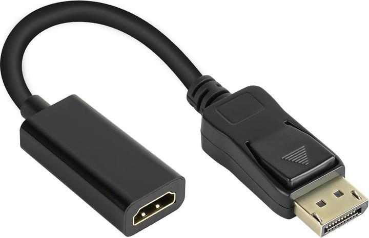 Image du produit Good Connections Adaptateur DisplayPort 1.2 mâle vers HDMI 1.4b femelle, 4K @30Hz, contacts dorés, env. 20cm, Good C (Prise jack, 20 cm)