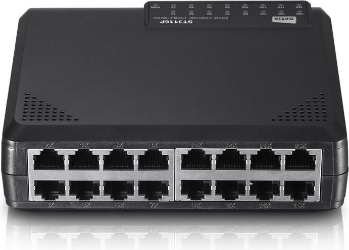 Actual product image Netis ST3116P Network Switch Unmanaged Fast Ethernet (10/100) (16 Ports)