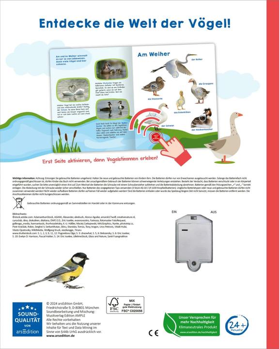 Actual product image Mein grosses Buch der Vogelstimmen (German, 2024)