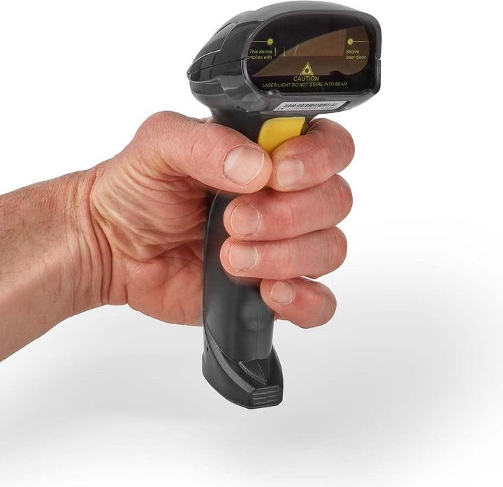 Image du produit Nedis Lecteur de codes à barres | Laser | Filaire | 1D Linéaire | Alimenté par USB | USB2.0 (Codes à barres 1D)