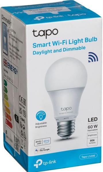 Produktbild TP-Link Tapo (E27, 8 W, 806 lm, 1 x, F)