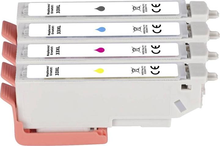 Produktbild Renkforce Tinte Kombi-Pack ersetzt Epson 33XL (C13T335740) Kompatibel Schwarz (BK)
