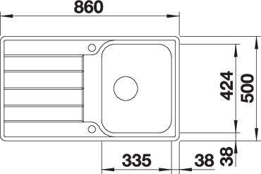 Actual product image Blanco Classimo 45 S-IF (Fitted sink, 50 cm, 86 cm)