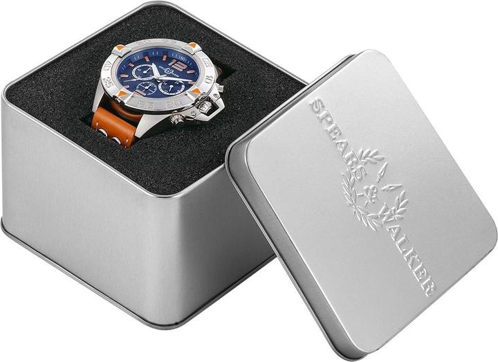 Image du produit Spears & Walker Montre à quartz Varus II en cuir véritable Cognac - 34106 (Chronographe, 49 mm)