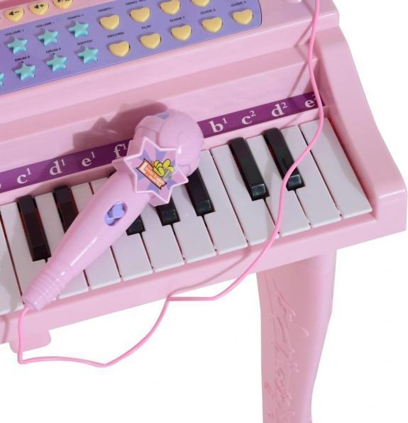 Immagine prodotto Homcom Pianoforte per bambini con sgabello (Inglese)