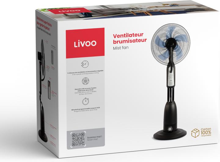 Produktbild Livoo Sprühnebel-Ventilator (59 dB)