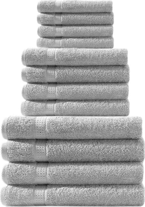 Produktbild Casativo Handtuchset 12-teilig, je 4 Gäste-, Hand- und Duschtücher (100 x 50 cm, 50 x 30 cm, 140 x 70 cm)